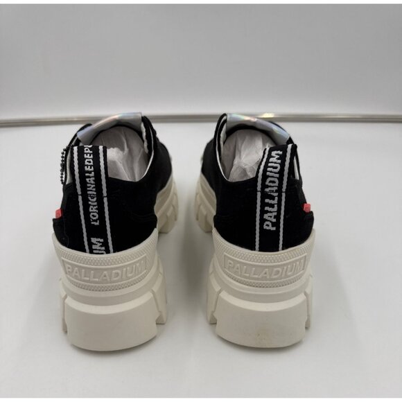 Palladium Womens Revolt Low TX Sneaker Black White Canvas Sneakers Size 8 - Picture 5 of 13